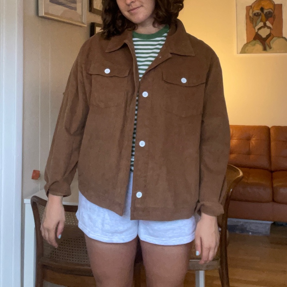 corduroy jacket in brown